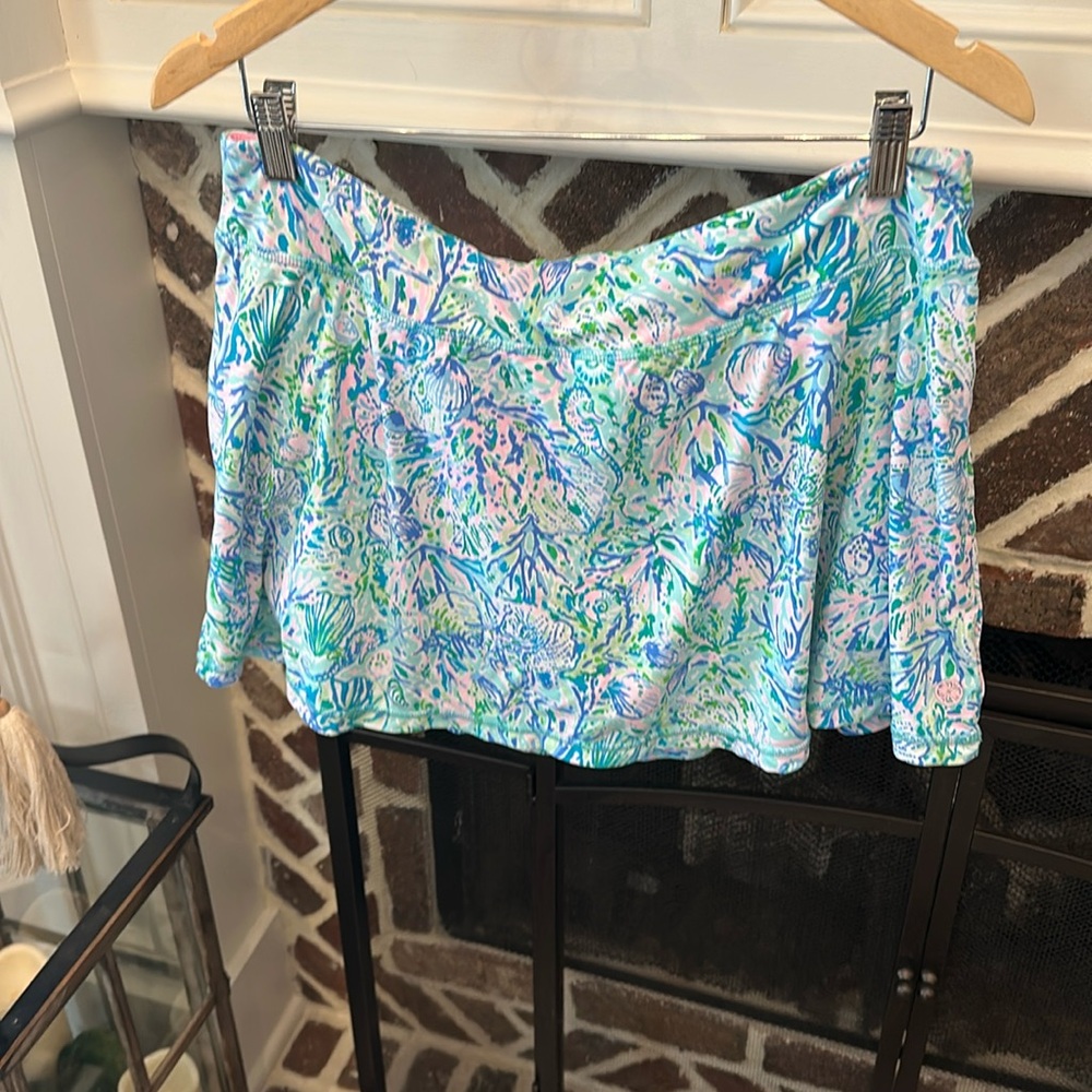 Lilly Pulitzer Blue and Pink Floral Skort